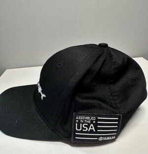 Kodiak Yamaha Black Adjustable Baseball Cap – USA Flag Patch – One Size